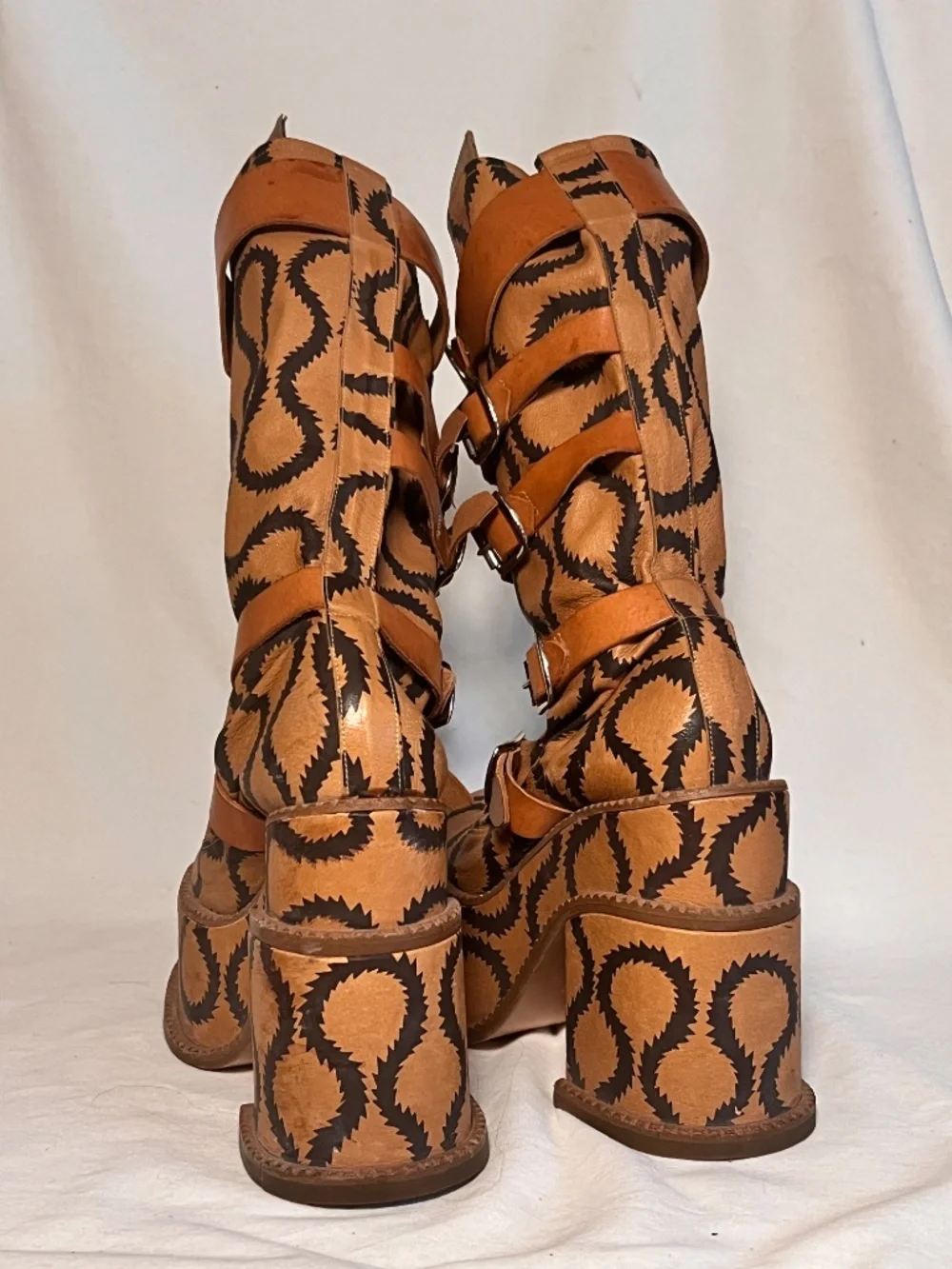 Vivienne Westwood Pirate Clomper Squiggle Bondage Platform Boots